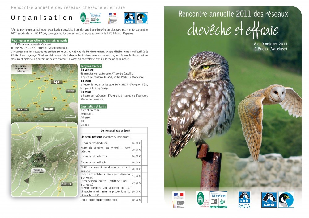 Programme Rencontres Chevêche et Effraie